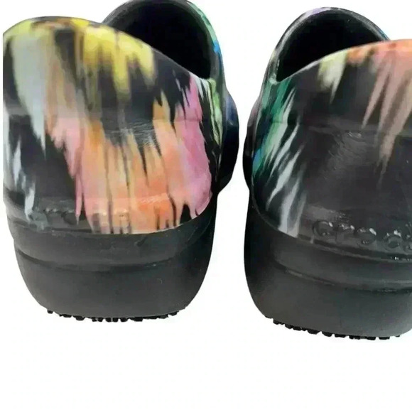 Crocs Neria Pro II Clog Shoes Womens Sz 8 Medical Nursing Tie Dye Slip Resistant - Picture 7 of 9